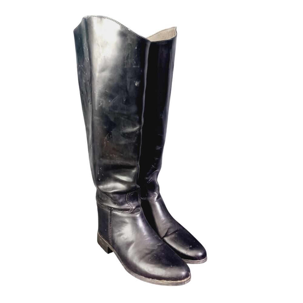 Vintage Equestrian Black Riding Boot Womens 10 USA Made